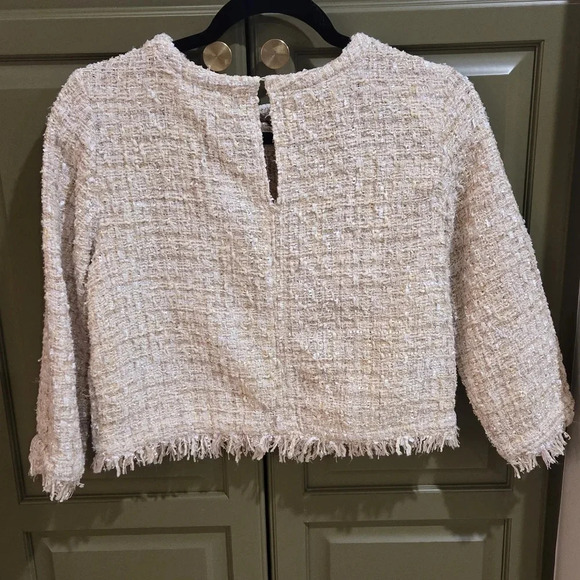 Zara basic white/pink pearl top - Picture 2 of 9